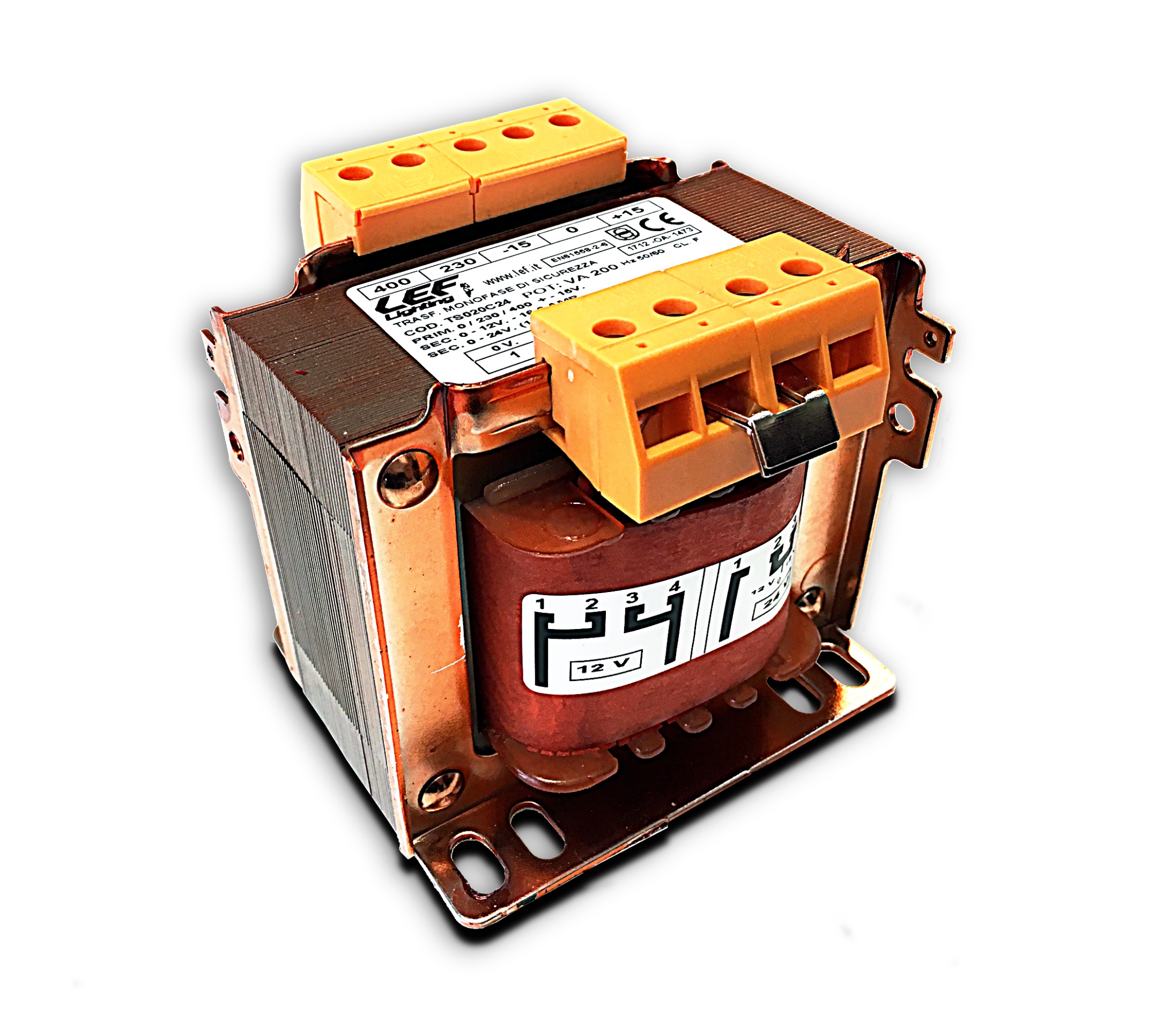 T.M 200VA 230.400V / 12&divide;24V SECOND PIEN POTENZA